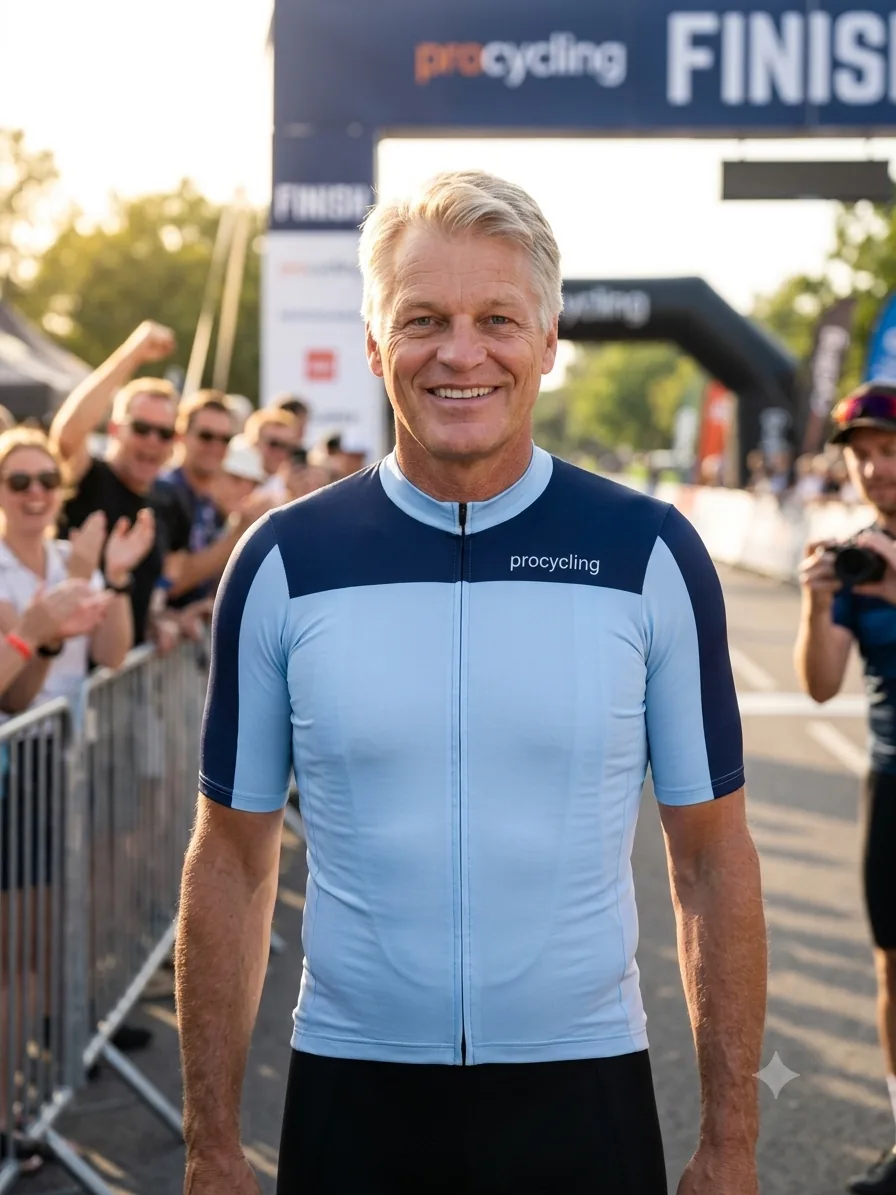 Allan Iversen, procycling's virtual analyst, at a race finish